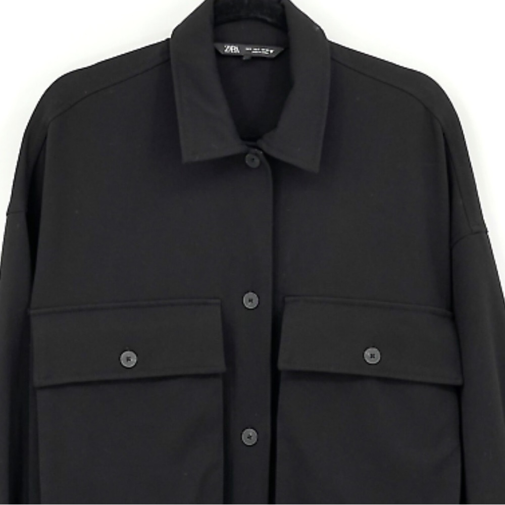 Zara black oversized shacket